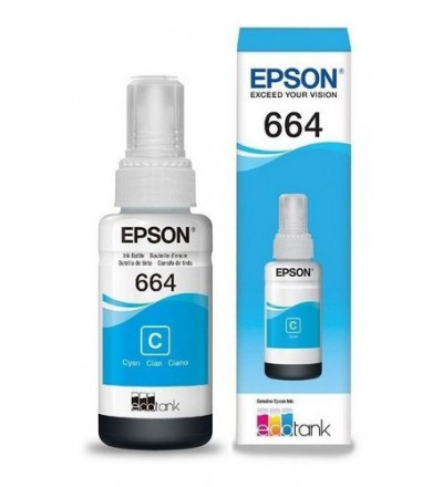 Botella Epson T664 Cyan Original L210 L355 L365 L380 L395 664 Orig