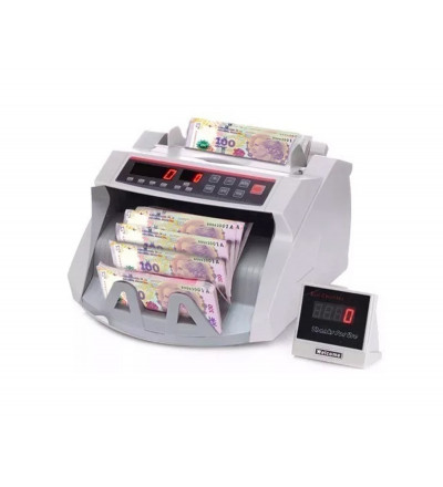 CONTADORA DE BILLETES CAPACIDAD 130 BILLETES, INICIO Y PARADA AUTOMATICA, DETECCION UV, MG, DOLARES USA FALSOS