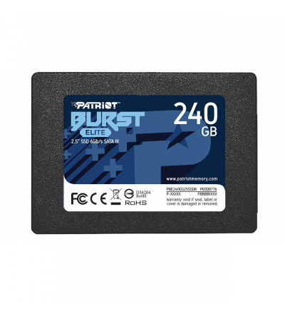 DISCO SSD 240GB PATRIOT BURST 2.5 PBE240GS25SSDR