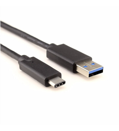 Cable USB A A USB TIPO C 1mt Carga Rapida Celular Cargador Nm-usb3 Color Negro