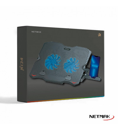Base Notebook Doble Cooler Gamer Nm-n134 Netmak
