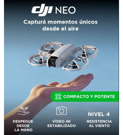 Dron Dji Neo Fly More Combo 135 G 4k 22 Gb O4 3 Baterias Control Rc N3