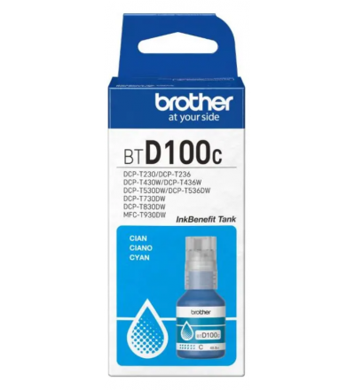 Botella Brother Original Btd100 Cyan Btd100ckmex