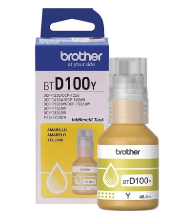 Botella Brother Original Btd100 Amarillo Btd100ymex
