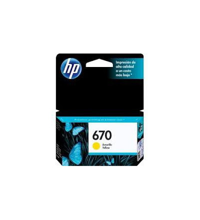 Cart hp 670 amarillo deskjet ink advantage 3525